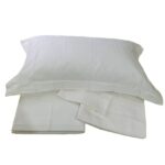 Completo letto Chantal con orlo a giorno in raso - immagine 4